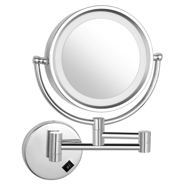 Makeup Mirror LED Magnifying Mirror  Wall Mounted LED Magnifying Mirror Commercial Wall Mounted LED Magnifying Mirror Brass Wall Mounted LED Magnifying Mirror For Restroom