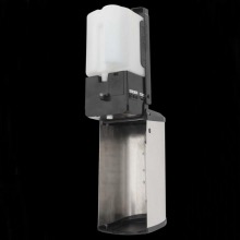 The ZINGER stainless steel automatic hand sanitizer dispenser uses infrared to automatically sense liquid