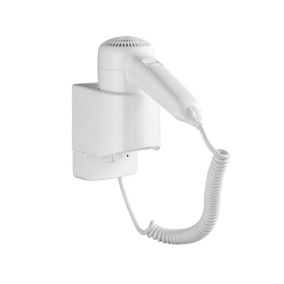 WALL MOUNTED HOTEL WHITE HAIR DRYER