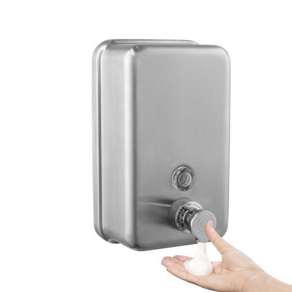 New Design BRUSHED 1100ml STAINLESS STEEL FOAM SOAP DISPENSER - Image 2