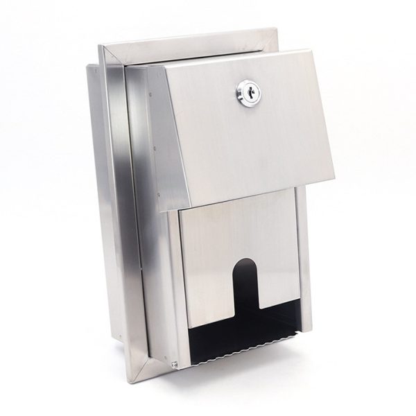 Recessed SUS304 STAINLESS STEEL DUAL ROLL TOILET TISSUE DISPENSER